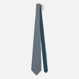 Boho Pattern Trauzeugen Elegant Floral Dusty Blue Krawatte