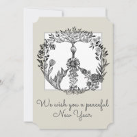Boho Peace Sign Elegant Girly Cute Pretty Floral