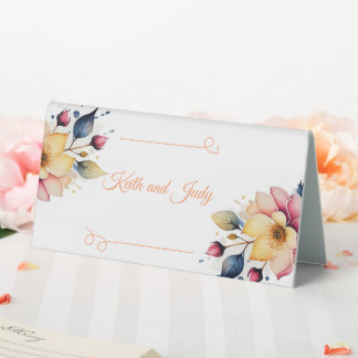 Boho Peachy Floral Tischaufsteller