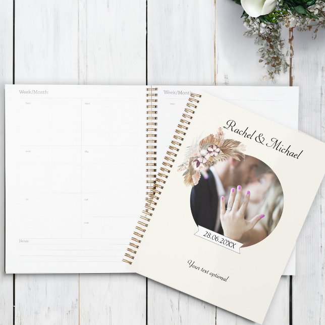 BOHO Personalisierbar Foto Hochzeit Planner (Créateur téléchargé)