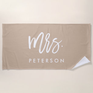 Boho Personalisiert Bachelorette Bride Honeymoon Strandtuch