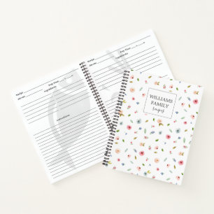 Boho Personalisierte Familie Rezept Buchen Sie bla Notizbuch