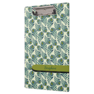 Boho Pfauenfeder Klemmbrett