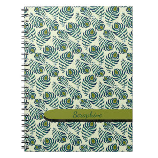 Boho Pfauenfeder Notizbuch Notizblock