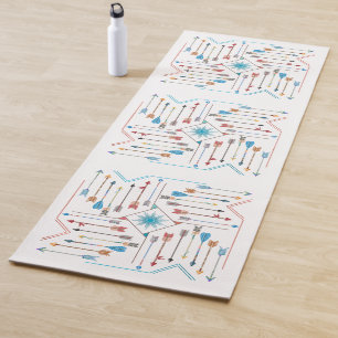 Boho-Pfeile und Sonne V11 Sq ID748 Yogamatte