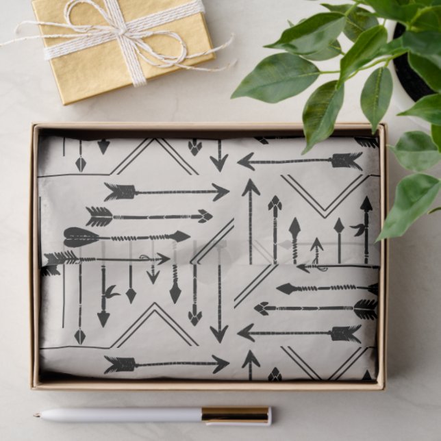 Boho Pfeile und Sun V12 ID748 Seidenpapier (Geschenk)