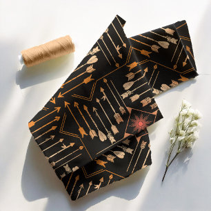 Boho Pfeile und Sun V2 Orange Black ID748 Stoff