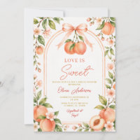 Boho Pfirsich-Schleife Love is Sweet Brautparty Bl