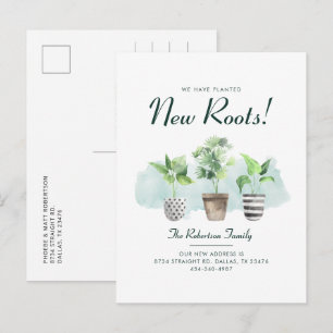 Boho-Pflanze - Adressenänderung Ankündigungspostkarte