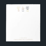 Boho Pflanze Line Art Illustration Personalisiert Notizblock<br><div class="desc">Boho Pflanze Line Art Illustration Personalisiert Notepad</div>