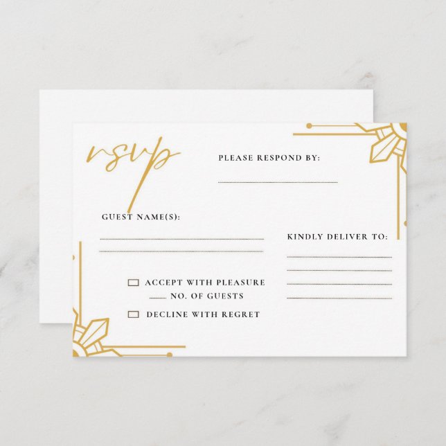 Boho Philippines Sun Wedding RSVP Card Filipino (Vorne/Hinten)
