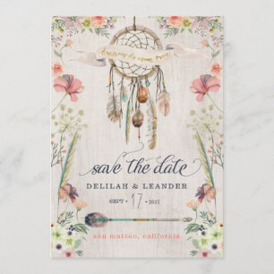 Boho Photo Dreamcatcher Enregistrer les cartes de 