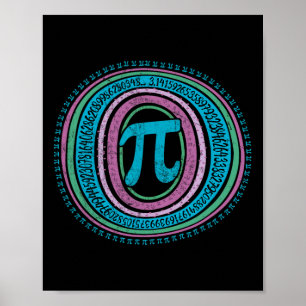 Boho Pi Tag 3.14 Math Geek 2 Poster