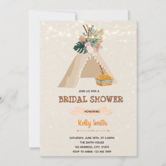 Boho picknicken Party Brautdusche Einladung