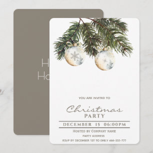 Boho Pinienküche Weihnachtsbällchen Urlaub Einladung