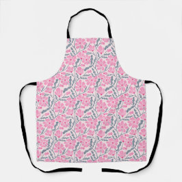 Boho Pink Abstraktes Blumenmuster Schürze