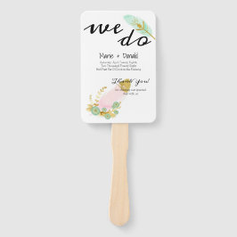 Boho Pink and Gold Feathers Program Fächer