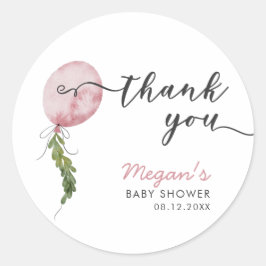 Boho Pink Balloon Garland Baby Showvorteil Runder Aufkleber