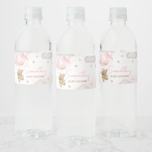Boho Pink Bear Balloon Babydusche