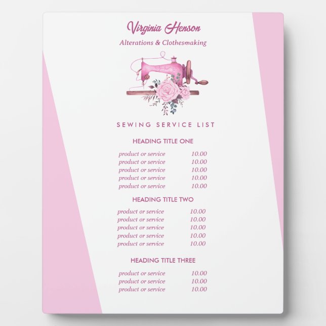 Boho Pink Bläsernähmaschine Nähmaschine Amstress P Fotoplatte (Vorderseite)