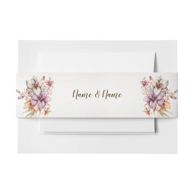 Boho Pink Blume Rustikales Elegantes Ambiente Einladungsbanderole (Vorderseite Beispiel)