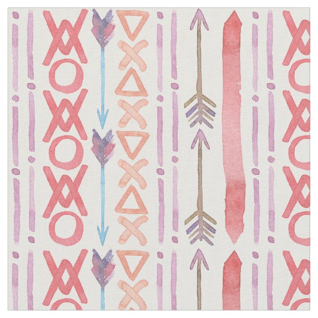 Boho Pink Bold Stoff (Nahaufnahme)
