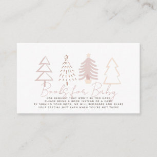 Boho Pink Christmas Trees Babydusche Buchanfrage Begleitkarte
