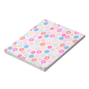 Boho Pink Daisy Blume Pattern Notizblock