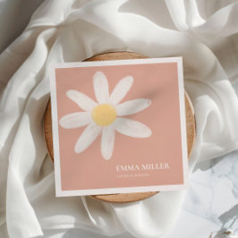 Boho Pink Daisy Floral Napkins Serviette