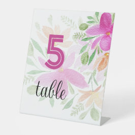 Boho Pink Floral Watercolor Modern Sockelschild