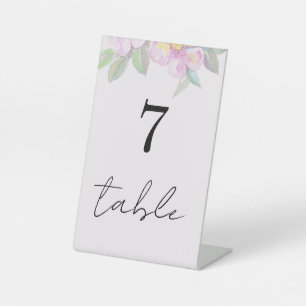 Boho Pink Floral Watercolor Modern Sockelschild