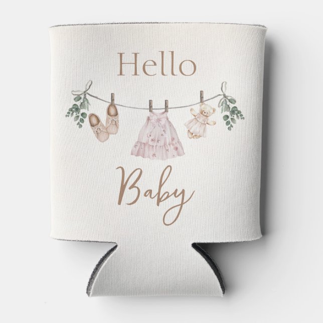 Boho pink Girl Baby Clothes Dosenkühler (Vorderseite)