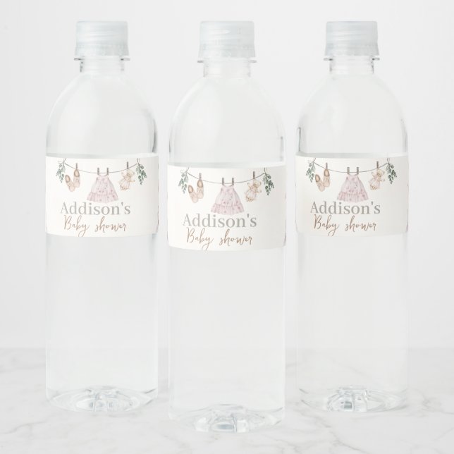 Boho Pink Girl Baby Kleidung Baby Dusche Willkomme (Flaschen)