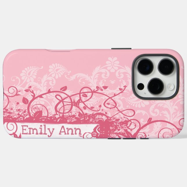 Boho Pink Girly Girl Swirl Grunge title_seo2 (Rückseite (Horizontal))