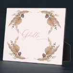 Boho Pink Individuelle Name Tabletop Plaque mit Ea Fotoplatte<br><div class="desc">Boho Duwer Individuelle Name Sign. Kontaktieren Sie Designer,  um Ihren spezifischen Namen hinzuzufügen.</div>