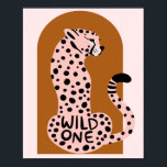 Boho Pink Leopard Wild One Art Print Poster<br><div class="desc">Mit einem lustigen rosafarbenen Boho-Design ist dieses wilde Ein-Kunst-Print perfekt,  um Ihre Wände zu interessieren!</div>