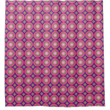 Boho Pink Lila Blue Green Circle Pattern