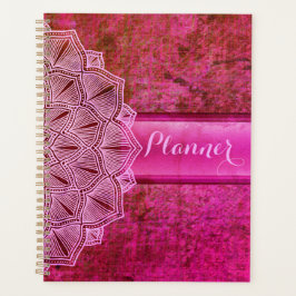 Boho Pink Mandala Grosser Planer