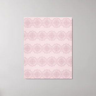 Boho Pink Mandala Handgezeichneter Kunstleinwanddr Leinwanddruck