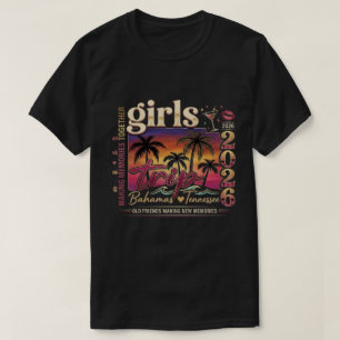 Boho Pink & Orange    Retro Sonnenuntergang Mädche T-Shirt