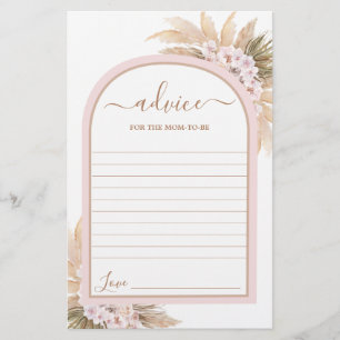 Boho Pink Pampas Grass Ratschlag für die Mama als 