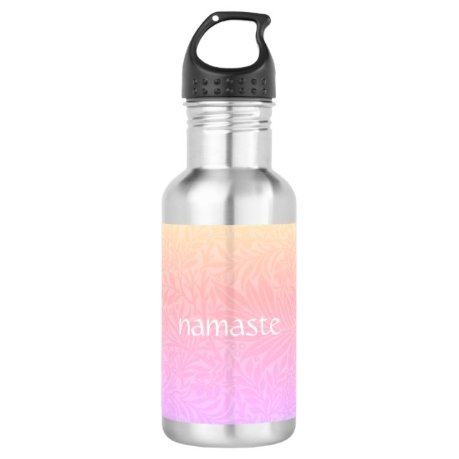 Boho Pink Rainbow Edelstahlflasche (Vorderseite)
