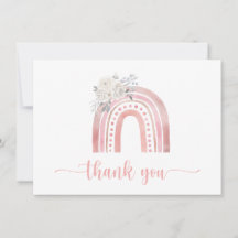Boho Pink Rainbow mit weißen Rosen