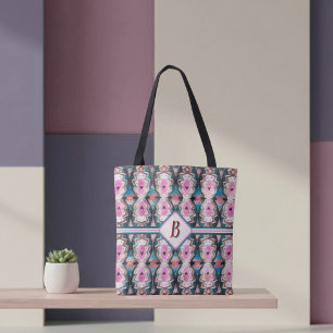 Boho Pink, Teal & Brown Tribal  Tasche