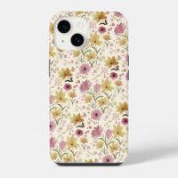 Boho Pink Watercolor Wildblume