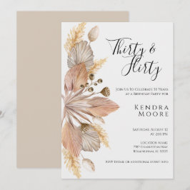 Boho Pompas Grass Thirty & Koketten Tageseinladung Einladung