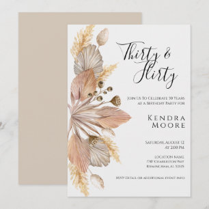 Boho Pompas Grass Thirty & Koketten Tageseinladung Einladung