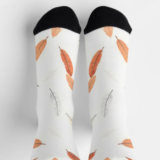 Boho Popular Feathers Luxury Collection Socken (Oben)