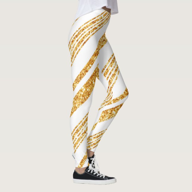 Boho Populäre Streifen-Kollektion für den weißen G Leggings (Rechts)