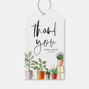 Boho Potted Houseplants Geburtstagsparty Danke Geschenkanhänger